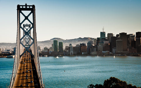 OAKLAND BAY BRIDGE GICLEE CANVAS ART PRINT POSTER