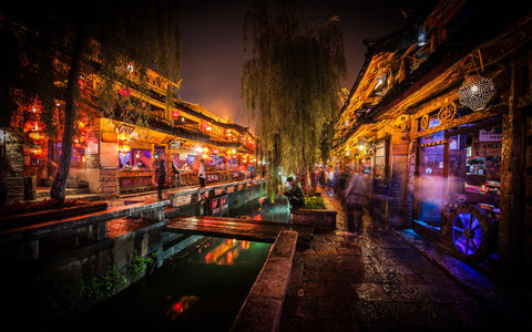 RESTAURANTS LIJIANG CHINA GICLEE CANVAS ART PRINT POSTER