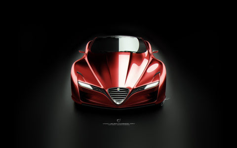 ALFA ROMEO 12C GTS CONCEPT ART PRINT POSTER