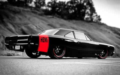 BLACK HEMI GICLEE CANVAS ART PRINT POSTER