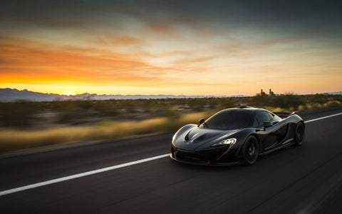 BLACK MCLAREN P1 GICLEE CANVAS ART PRINT POSTER