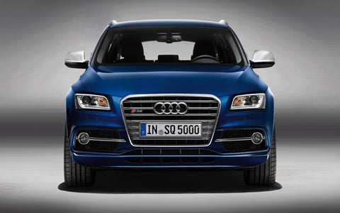 BLUE AUDI SQ5 TDI FRONT GICLEE CANVAS ART PRINT POSTER