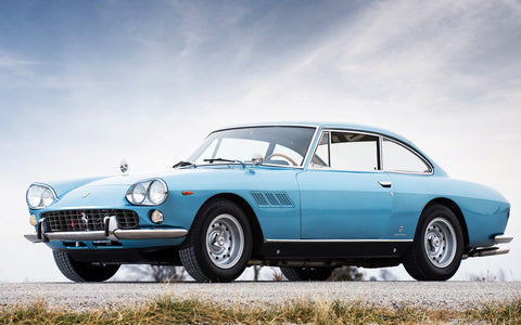 BLUE FERRARI 330 GT GICLEE CANVAS ART PRINT POSTER