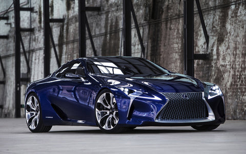 BLUE LEXUS LF CONCEPT GICLEE CANVAS ART PRINT POSTER