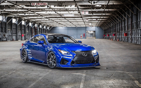 BLUE LEXUS RC F 1 GICLEE CANVAS ART PRINT POSTER