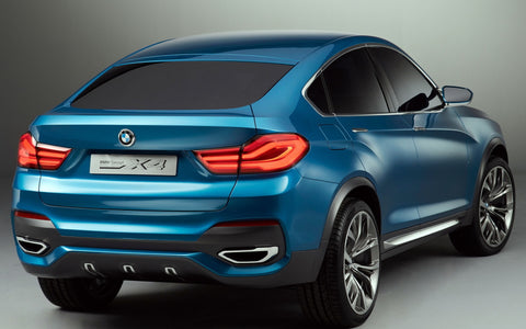 BMW X4 BACK VIEW GICLEE CANVAS ART PRINT POSTER