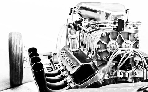 CHEVROLET CORVETTE V8 ENGINE GICLEE CANVAS ART PRINT POSTER