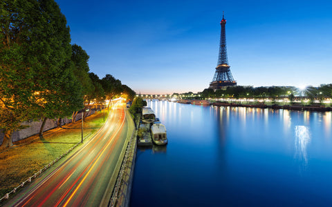 EIFFEL TOWER PARIS EVENING GICLEE CANVAS ART PRINT POSTER
