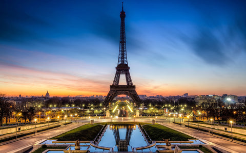 EIFFEL TOWER PARIS GICLEE CANVAS ART PRINT POSTER