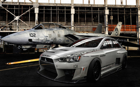 MITSUBISHI LANCER EVO MILITARY EDITION GICLEE CANVAS ART PRINT POSTER