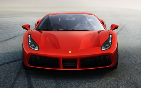 FERRARI 488 GTB FRONT VIEW GICLEE CANVAS ART PRINT POSTER