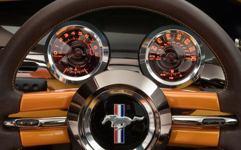 FORD MUSTANG COCKPIT GICLEE CANVAS ART PRINT POSTER