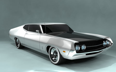 FORD TORINO COBRA GICLEE CANVAS ART PRINT POSTER