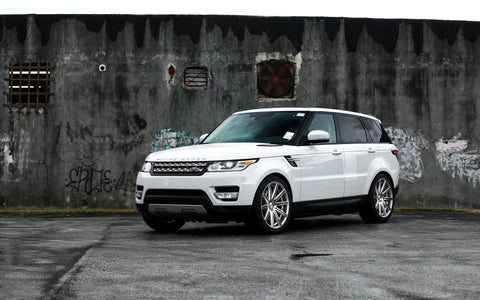GORGEOUS WHITE RANGE ROVER SPORT GICLEE CANVAS ART PRINT POSTER