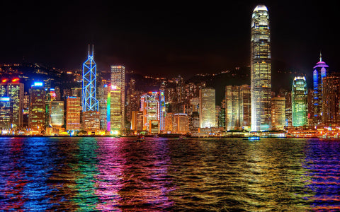 HONG KONG COLOURFULNESS GICLEE CANVAS ART PRINT POSTER