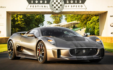 JAGUAR C X75 HYBRID GICLEE CANVAS ART PRINT POSTER