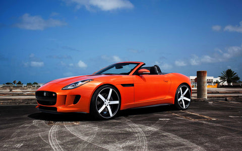 JAGUAR F TYPE VOSSEN WHEELS GICLEE CANVAS ART PRINT POSTER
