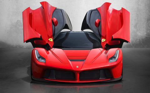 FERRARI LAFERRARI DOORS OPEN GICLEE CANVAS ART PRINT POSTER