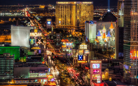 LAS VEGAS BOULEVARD GICLEE CANVAS ART PRINT POSTER