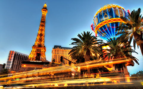 LAS VEGAS PARIS HOTEL GICLEE CANVAS ART PRINT POSTER