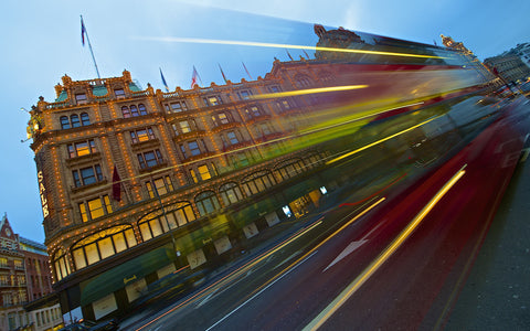 LONDON TRAFFIC LIGHT TRAIL GICLEE CANVAS ART PRINT POSTER