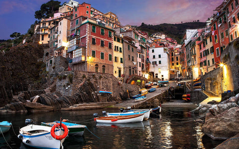 MANAROLA LIGURIA ITALY GICLEE CANVAS ART PRINT POSTER