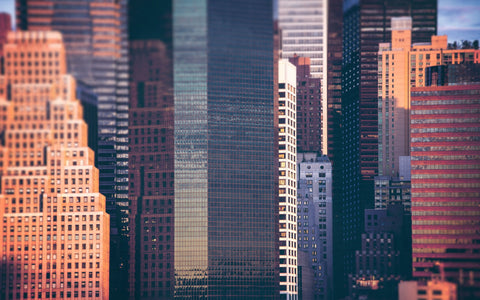 MANHATTAN TILT SHIFT GICLEE CANVAS ART PRINT POSTER