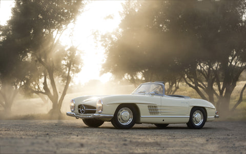 MERCEDES BENZ 300SL CLASSIC ROADSTER GICLEE CANVAS ART PRINT POSTER