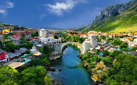 MOSTAR BOSNIA GICLEE CANVAS ART PRINT POSTER