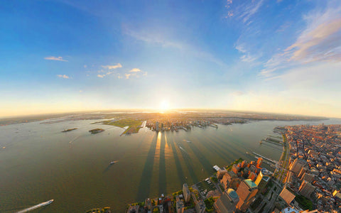 NEW YORK CITY SUNRISE PANORAMA GICLEE CANVAS ART PRINT POSTER