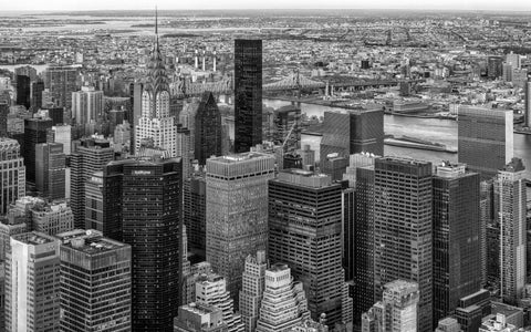 NEW YORK MONOCHROME GICLEE CANVAS ART PRINT POSTER