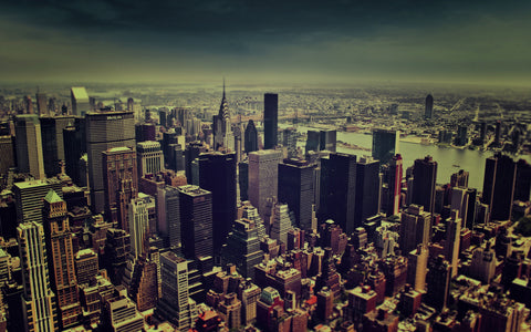 NEW YORK TILT SHIFT GICLEE CANVAS ART PRINT POSTER