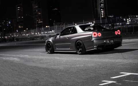 NISSAN SKYLINE GTR R34 GICLEE CANVAS ART PRINT POSTER