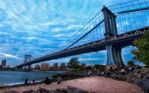 NY MANHATTAN BRIDGE GICLEE CANVAS ART PRINT POSTER