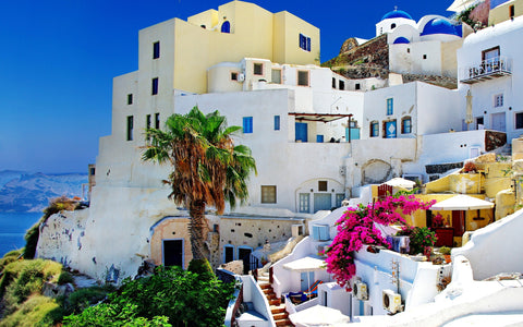 OIA SANTORINI IN GREECE GICLEE CANVAS ART PRINT POSTER