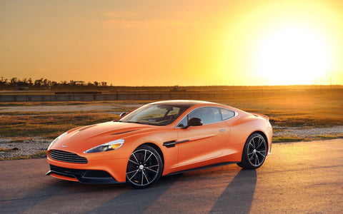 ASTON MARTIN VANQUISH ORANGE MATTE GICLEE ART PRINT POSTER