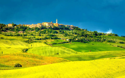 PIENZA ITALY GICLEE CANVAS ART PRINT POSTER