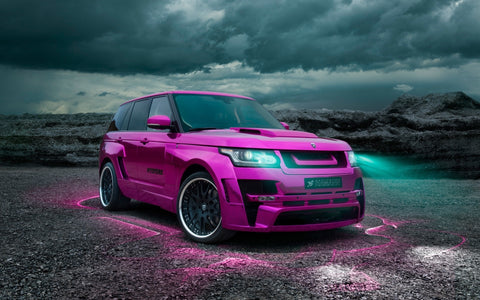 PINK RANGE ROVER VOGUE 2013 GICLEE CANVAS ART PRINT POSTER