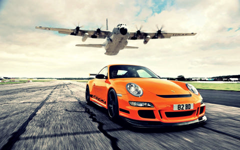 PORSCHE 911 GT3 RS SUPERCAR GICLEE CANVAS ART PRINT POSTER