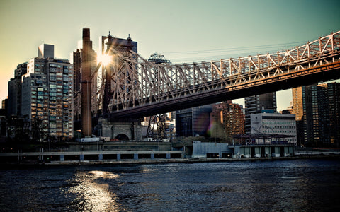 QUEENSBORO BRIDGE NEW YORK GICLEE CANVAS ART PRINT POSTER