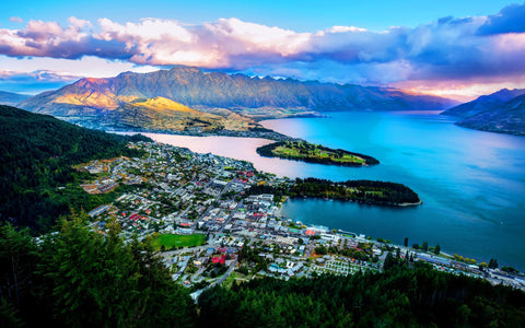 QUEENSTOWN NEW ZEALAND WAKATIPU LAKE GICLEE CANVAS ART PRINT POSTER