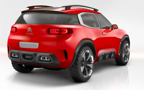 REAR OF CITROEN AIRCROSS CONCEPT GICLEE CANVAS ART PRINT POSTER