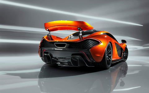 REAR OF MCLAREN P1 CONCEPT GICLEE CANVAS ART PRINT POSTER