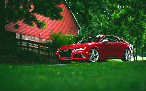 RED AUDI RS7 GICLEE CANVAS ART PRINT POSTER