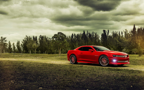 RED CHEVROLET CAMARO GICLEE CANVAS ART PRINT POSTER