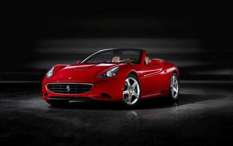 RED FERRARI CALIFORNIA GICLEE CANVAS ART PRINT POSTER