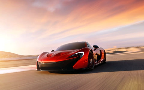 RED MCLAREN P1 GICLEE CANVAS ART PRINT POSTER