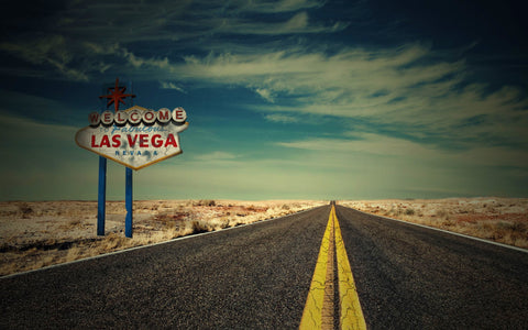 ROAD TO LAS VEGAS GICLEE CANVAS ART PRINT POSTER