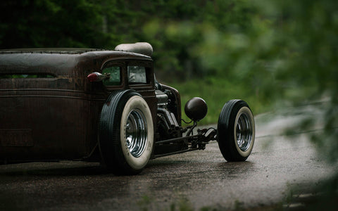 RUSTY HOTROD GICLEE CANVAS ART PRINT POSTER