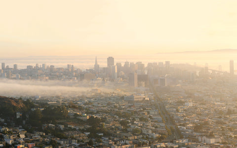 SAN FRANCISCO MORNING SUN GICLEE CANVAS ART PRINT POSTER